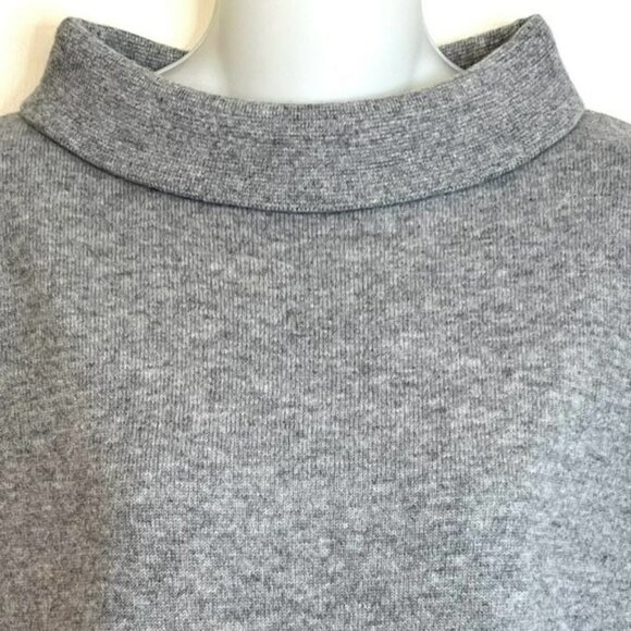 TALBOTS GRAY 100% CASHMERE MOCK NECK SWEATER SIZE MEDIUM - Picture 8 of 10
